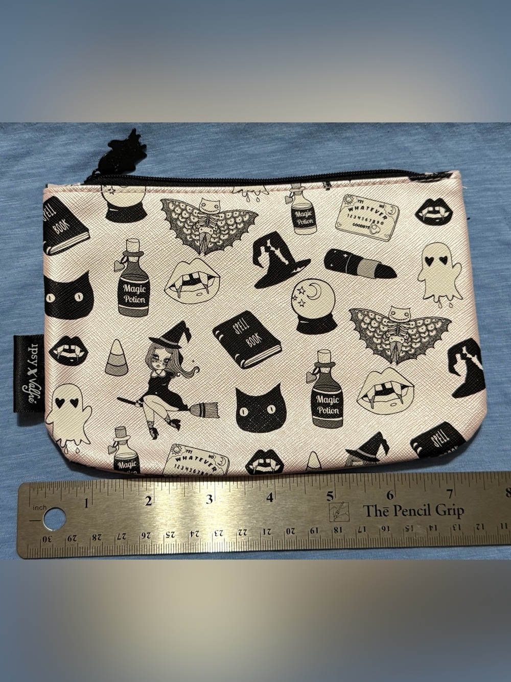 ipsy Pink and Black Witchy Cosmetics Bag